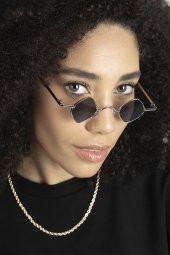 POLO55 Metal Çerçeveli Küçük Kare Kadın Güneş Gözlüğü PL21KG110R002 thumbnail 3