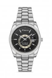 Dekoratif Göstergeli Gümüş Metal Kordon Unisex Kol Saati PLUM004R003 - 1