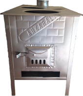 BEYAZ BAHÇE TİPİ SAC BÜYÜK KUZİNE SOBA - 1