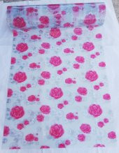 ŞEFFAF DESENLİ  100cm x 190cm MASA ÖRTÜSÜ 1.7mm KALIN PVC KAYMAZ MASA ÖRTÜSÜ - 1