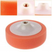 Pasta Cila Polisaj Süngeri Zımpara Tabanlı Turuncu 150 mm + M14 Matkap Aparatı - 4