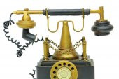 Dekoratif Metal Telefon Kumbaralı Biblo Hediyelik - 2