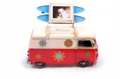 Metal Minibüs Çerçeveli Kumbaralı Biblo Dekoratif Hediyelik thumbnail 1