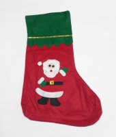 Noel Babalı Baskılı Elyaf Çorap 17*36 cm - 1