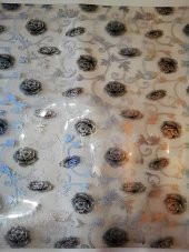 ŞEFFAF MASA ÖRTÜSÜ 1,7 mm 80 cm x 130 cm Kalın DESENLİ Pvc Kaymaz Masa Örtüsü Koruyucu POLSET - 1