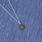 925 Ayar Gümüş Güneş Kolye, Minik thumbnail 1