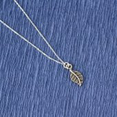 925 Ayar Gümüş Yaprak Kolye thumbnail 2