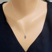 925 Ayar Gümüş Lale Kolye thumbnail 1