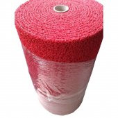 COLOURMAT Kaydırmaz Kaymaz Yolluk Karmaşık Halı Kıvırcık Paspas 1m X 1m (KIRMIZI) - 3