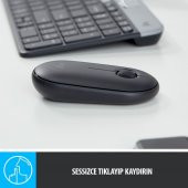 Logitech M350 Pebble Sessiz Kablosuz Kompakt Mouse Siyah - 3