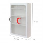 Akşan Şeffaf Kapaklı Metal İlk Yardım Ecza Dolabı Beyaz Kod : 411 - 2