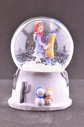 Sevgiliye El Ele Tutuşan Aşıklar Kar Küresi 9 cm ve Zirkon Taş Kolye Set - 3