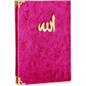 Kadife Yasin Çanta Boy Fuşya - 1