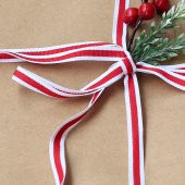 Kırmızı beyaz kurdele, 1 cm  5 metre - 1