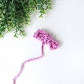 Lila minik ponpon şerit, 1 cm  5 metre - 1
