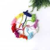 Lila minik ponpon şerit, 1 cm  5 metre - 2
