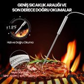 ThermoPro TP27C Alarmlı, Işıklı, Kablosuz 150m Menzilli ve 4 Problu Profesyonel Frın Termometresi thumbnail 5