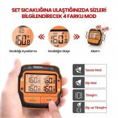 ThermoPro TP27C Alarmlı, Işıklı, Kablosuz 150m Menzilli ve 4 Problu Profesyonel Frın Termometresi thumbnail 6