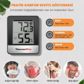 ThermoPro TP49B Mini Iç Mekan Dijital Sıcaklık ve Nem Ölçer Termometre - 4