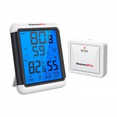 ThermoPro TP65 Dokunmatik Işıklı Geniş Ekran İç ve Dış Mekan (Sensörlü) Dijital Sıcaklık ve Nem Ölçer - 1