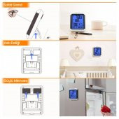 ThermoPro TP65 Dokunmatik Işıklı Geniş Ekran İç ve Dış Mekan (Sensörlü) Dijital Sıcaklık ve Nem Ölçer - 5
