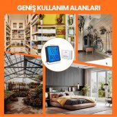 ThermoPro TP65 Dokunmatik Işıklı Geniş Ekran İç ve Dış Mekan (Sensörlü) Dijital Sıcaklık ve Nem Ölçer - 8