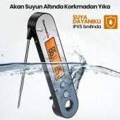 ThermoPro TP610 Su Geçirmez, Dijital ve Işıklı Çift Problu Katlanabilir Profesyonel Gıda Termometre - 2