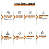 ThermoPro TP65 Dokunmatik Işıklı Geniş Ekran İç ve Dış Mekan (Sensörlü) Dijital Sıcaklık ve Nem Ölçer - 9