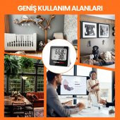 ThermoPro TP157 İç Mekan (Sera, Dolap, Bebek Odası) Hassas Sıcaklık ve Nem Ölçer Mini Termometre - 7