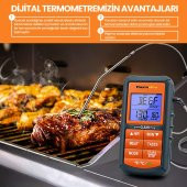 ThermoPro TP06B Çelik Proplu Dijital Profesyonel Gıda Pişirme Termometresi - 3