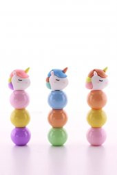 3 Adet 9 Kalemli Unicorn Tasarımlı Fosforlu Kalem Set - 1