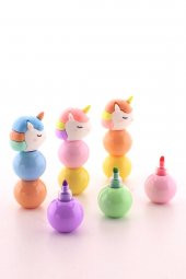 3 Adet 9 Kalemli Unicorn Tasarımlı Fosforlu Kalem Set - 2