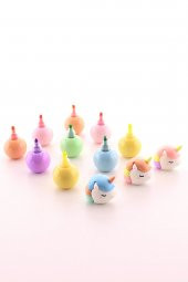 3 Adet 9 Kalemli Unicorn Tasarımlı Fosforlu Kalem Set - 3