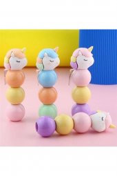 3 Adet 9 Kalemli Unicorn Tasarımlı Fosforlu Kalem Set - 4