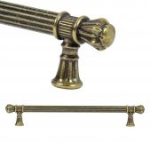 Çekmece Dolap Kapak Kulpu Kulbu 192 mm Rustik Metal (Antik Sarı) - 2