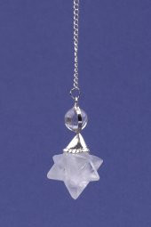 Kristal Kuvars Doğal Taş Merkaba Pandül thumbnail 1