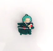 Zoro Anime Terlik Ayakkabı Süsü Silikon Kız Erkek Aksesuar 1 Adet - 1