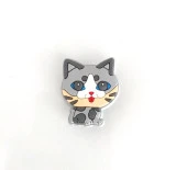 Kedi Fiğür Terlik Ayakkabı Süsü 1 Adet Silikon Kız Erkek Aksesuar Hediye - 1