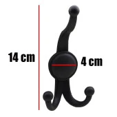 Karataş Askılık Portmanto Vestiyer Banyo Dolap Elbise Askısı Sert Plastik Siyah - 2