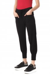 Kadın Beli ve Paçası Lastikli Eşofman Altı Rahat Spor Pantolon - 3