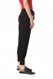 Kadın Beli ve Paçası Lastikli Eşofman Altı Rahat Spor Pantolon - 4