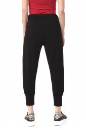 Kadın Beli ve Paçası Lastikli Eşofman Altı Rahat Spor Pantolon - 5