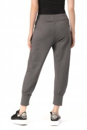 Kadın Beli ve Paçası Lastikli Eşofman Altı Rahat Spor Pantolon - 9