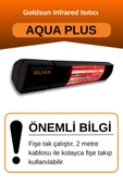 Goldsun Aqua Plus 2000 Watt GSA20P Kumandalı Suya Dayanıklı Elektrikli İnfrared Isıtıcı-Siyah thumbnail 2