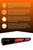 Goldsun Aqua Plus 3000 Watt GSA30PLG Düşük Işıklı Kumandalı Suya Dayanıklı Elektrikli İnfrared Isıtıcı-Siyah thumbnail 3