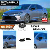 Toyota Corolla 2018 Sonrası E210 Batman Yarasa Ayna Kapağı Piano Black ABS Plastik - 1