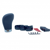 Üniversal Siyah Dikişli Deri Spor Görünümlü Vites Topuzu Değişen Kapaklı Aparatlı Manuel Vites Kolu - 3