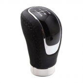 Üniversal Siyah Dikişli Deri Spor Görünümlü Vites Topuzu Değişen Kapaklı Aparatlı Manuel Vites Kolu - 5