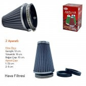 Ses & Performans Arttırıcı Açık Hava Filtresi Uzun Tip Gri +6 Hp Aparatlı Üniversal - 2