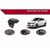 Megane 4 2016 Sonrası Araca Özel Kol Dayama Kolçak Siyah Orijinal Vidasız Niken - 7